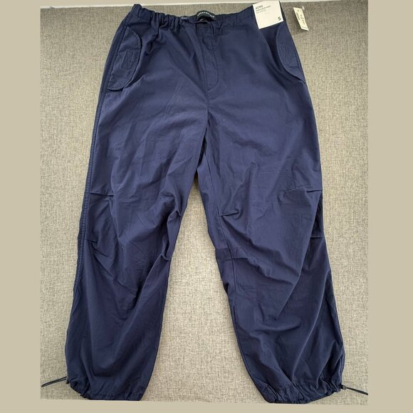 NEW! Aeropostale AERO‎ Parachute Pants Blue Pockets Small $59.95 Baggy Cotton - Picture 2 of 13